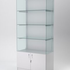 Витрина АСТЕРИЯ №105 (без дверок, задняя стенка - ДСП), Серый