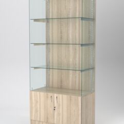 Витрина АСТЕРИЯ №105 (без дверок, задняя стенка - ДСП), Дуб Сонома