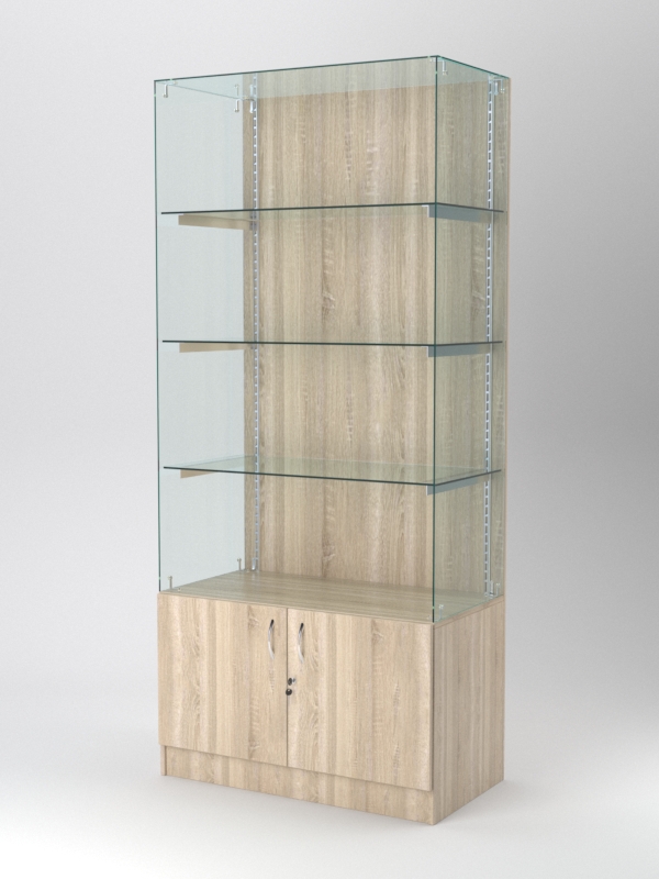 Витрина АСТЕРИЯ №105 (без дверок, задняя стенка - ДСП), Дуб Сонома