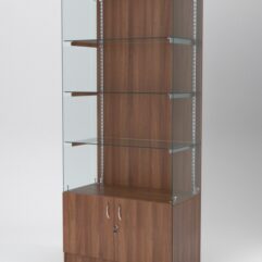 Витрина АСТЕРИЯ №105 (без дверок, задняя стенка - ДСП), Орех