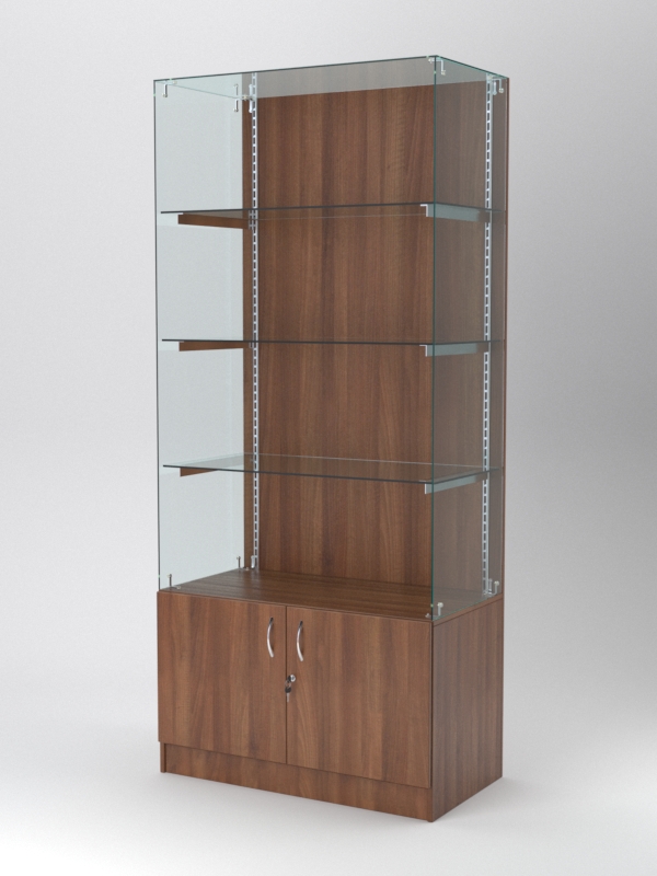 Витрина АСТЕРИЯ №105 (без дверок, задняя стенка - ДСП), Орех