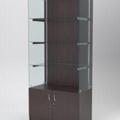 Витрина АСТЕРИЯ №105 (без дверок, задняя стенка - ДСП), Дуб Венге