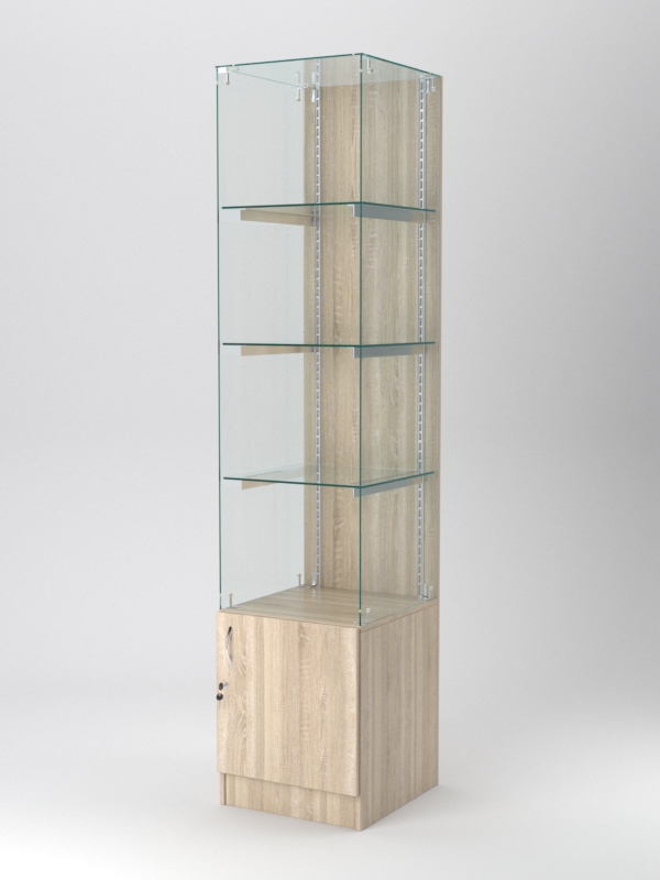 Витрина АСТЕРИЯ №106 (без дверки, задняя стенка - ДСП), Дуб Сонома