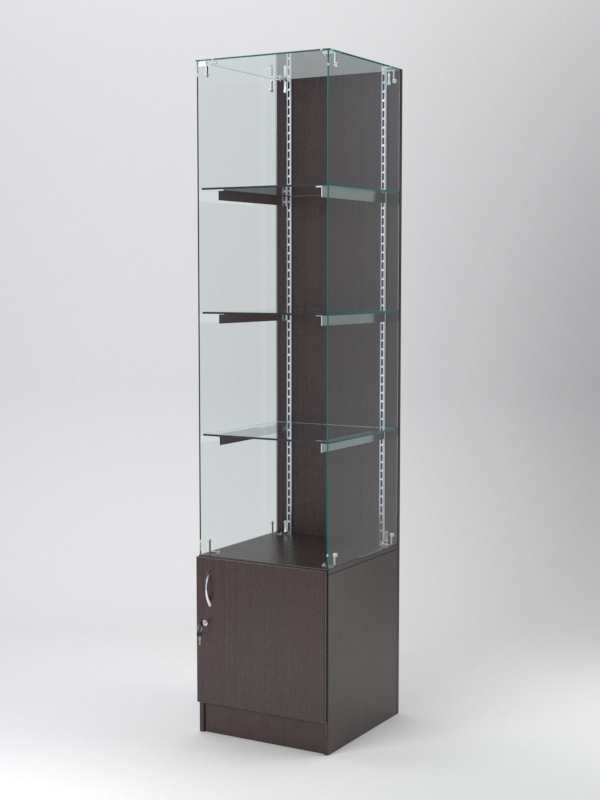 Витрина АСТЕРИЯ №106 (без дверки, задняя стенка - ДСП), Дуб Венге