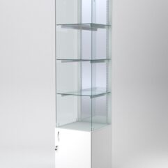 Витрина АСТЕРИЯ №108 (без дверки, задняя стенка - зеркало), Белый