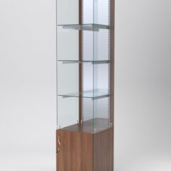 Витрина АСТЕРИЯ №108 (без дверки, задняя стенка - зеркало), Орех