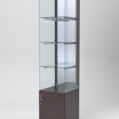 Витрина АСТЕРИЯ №108 (без дверки, задняя стенка - зеркало), Дуб Венге