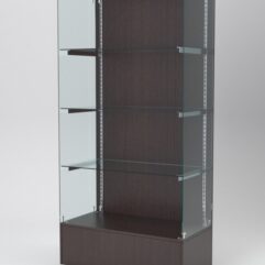 Витрина АСТЕРИЯ №109 (без дверок, задняя стенка - ДСП), Дуб Венге