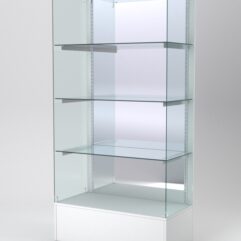 Витрина АСТЕРИЯ №111 (без дверок, задняя стенка - зеркало), Белый