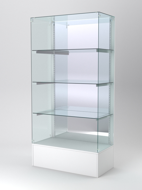 Витрина АСТЕРИЯ №111 (без дверок, задняя стенка - зеркало), Белый