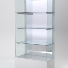 Витрина АСТЕРИЯ №111 (без дверок, задняя стенка - зеркало), Серый