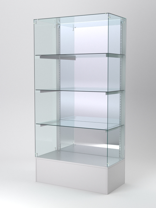 Витрина АСТЕРИЯ №111 (без дверок, задняя стенка - зеркало), Серый