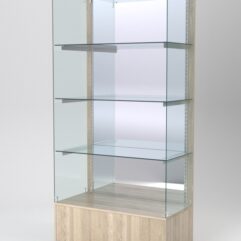 Витрина АСТЕРИЯ №111 (без дверок, задняя стенка - зеркало), Дуб Сонома