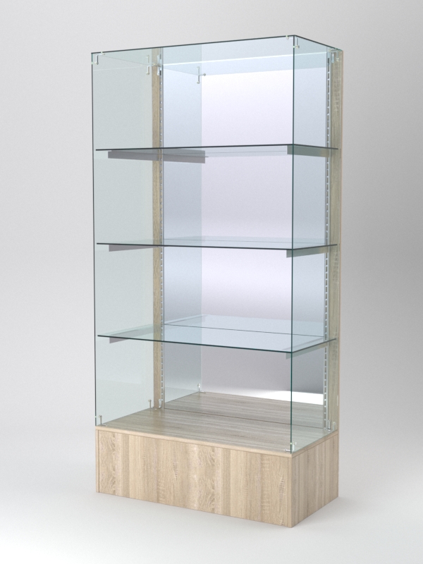 Витрина АСТЕРИЯ №111 (без дверок, задняя стенка - зеркало), Дуб Сонома