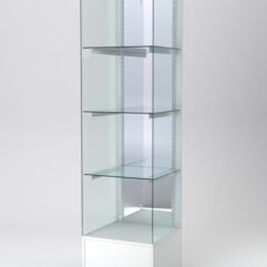 Витрина АСТЕРИЯ №112 (без дверки, задняя стенка - зеркало), Белый