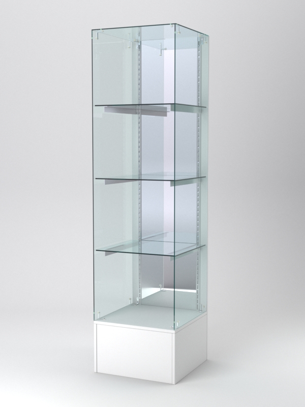 Витрина АСТЕРИЯ №112 (без дверки, задняя стенка - зеркало), Белый