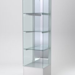 Витрина АСТЕРИЯ №112 (без дверки, задняя стенка - зеркало), Серый