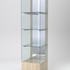 Витрина АСТЕРИЯ №112 (без дверки, задняя стенка - зеркало), Дуб Сонома