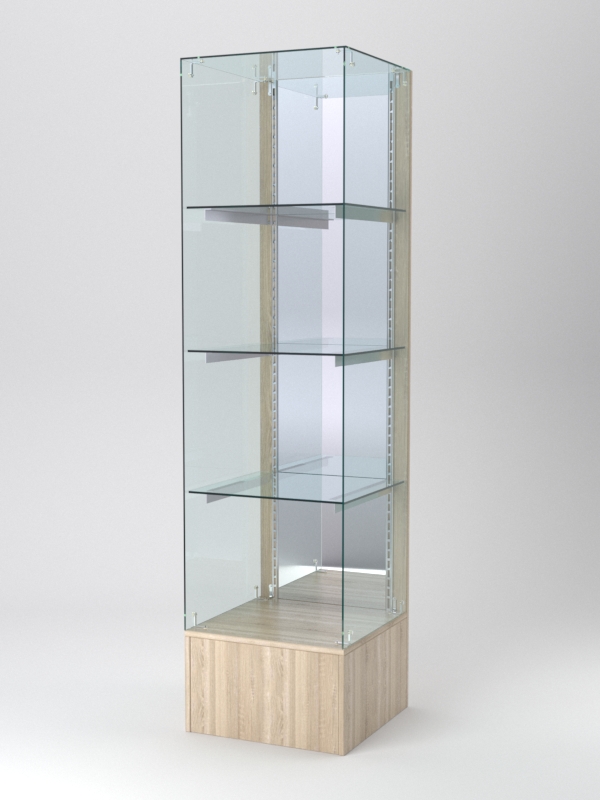 Витрина АСТЕРИЯ №112 (без дверки, задняя стенка - зеркало), Дуб Сонома