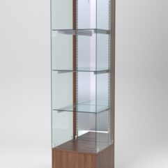 Витрина АСТЕРИЯ №112 (без дверки, задняя стенка - зеркало), Орех