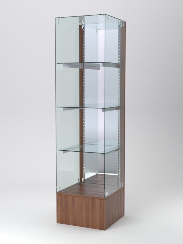 Витрина АСТЕРИЯ №112 (без дверки, задняя стенка - зеркало), Орех