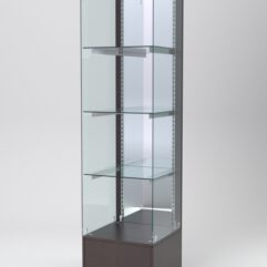 Витрина АСТЕРИЯ №112 (без дверки, задняя стенка - зеркало), Дуб Венге