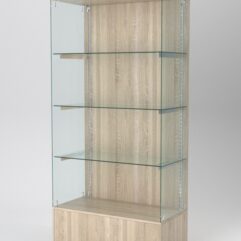 Витрина АСТЕРИЯ №113 (без дверок, задняя стенка - ДСП), Дуб Сонома