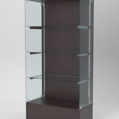 Витрина АСТЕРИЯ №113 (без дверок, задняя стенка - ДСП), Дуб Венге