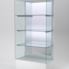 Витрина АСТЕРИЯ №115 (без дверок, задняя стенка - зеркало), Белый