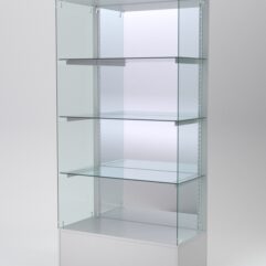 Витрина АСТЕРИЯ №115 (без дверок, задняя стенка - зеркало), Серый