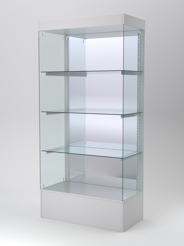 Витрина АСТЕРИЯ №115 (без дверок, задняя стенка - зеркало), Серый