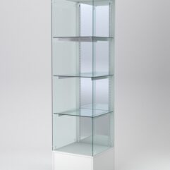 Витрина АСТЕРИЯ №116 (без дверки, задняя стенка - зеркало), Белый