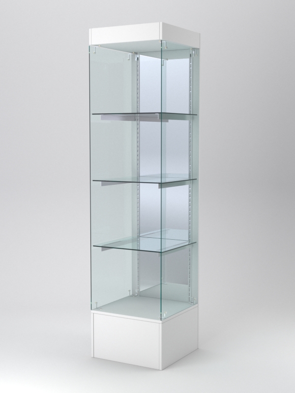 Витрина АСТЕРИЯ №116 (без дверки, задняя стенка - зеркало), Белый