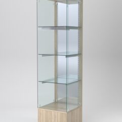 Витрина АСТЕРИЯ №116 (без дверки, задняя стенка - зеркало), Дуб Сонома