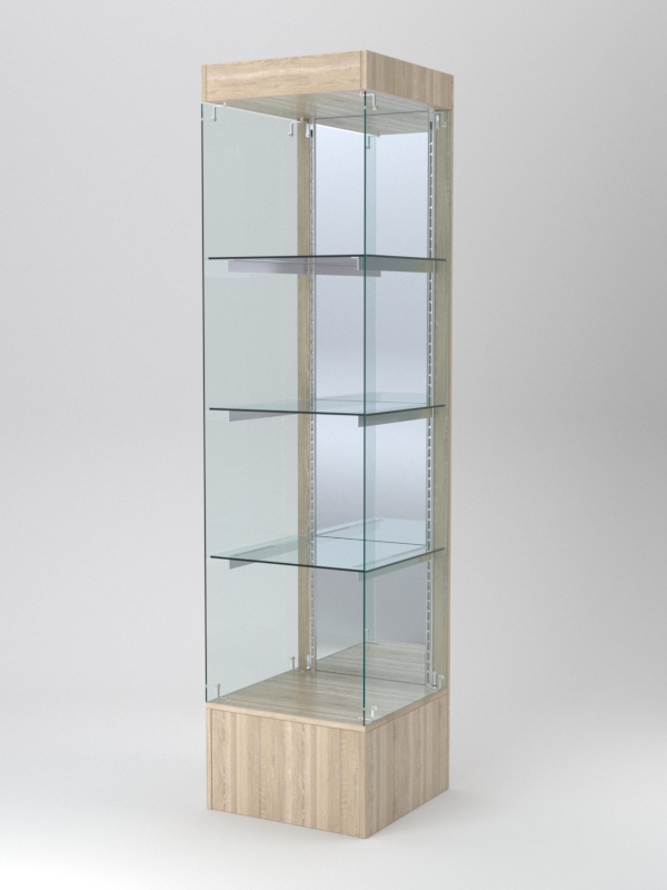 Витрина АСТЕРИЯ №116 (без дверки, задняя стенка - зеркало), Дуб Сонома