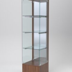 Витрина АСТЕРИЯ №116 (без дверки, задняя стенка - зеркало), Орех