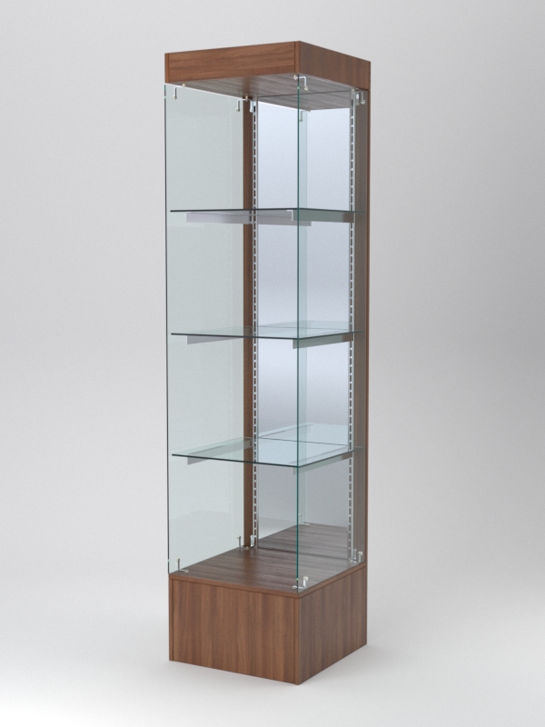 Витрина АСТЕРИЯ №116 (без дверки, задняя стенка - зеркало), Орех