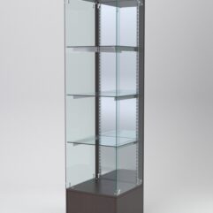 Витрина АСТЕРИЯ №116 (без дверки, задняя стенка - зеркало), Дуб Венге