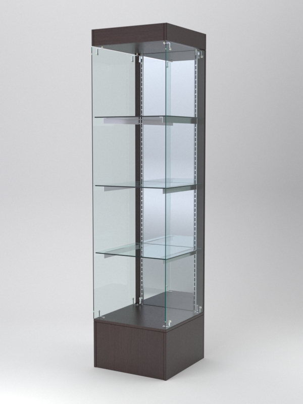 Витрина АСТЕРИЯ №116 (без дверки, задняя стенка - зеркало), Дуб Венге