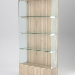 Витрина АСТЕРИЯ №117 (без дверок, задняя стенка - ДСП), Дуб Сонома