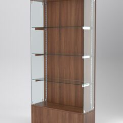 Витрина АСТЕРИЯ №117 (без дверок, задняя стенка - ДСП), Орех
