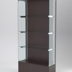 Витрина АСТЕРИЯ №117 (без дверок, задняя стенка - ДСП), Дуб Венге