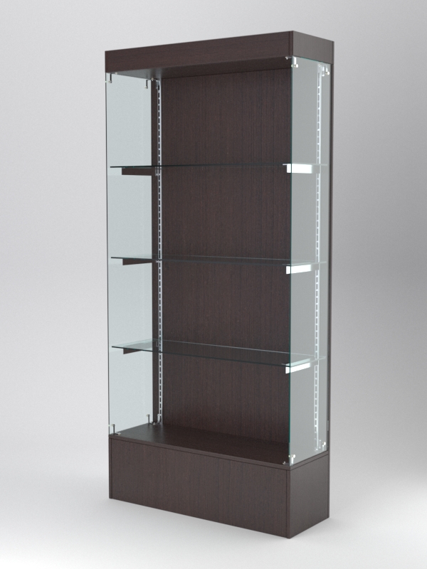 Витрина АСТЕРИЯ №117 (без дверок, задняя стенка - ДСП), Дуб Венге