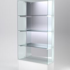 Витрина АСТЕРИЯ №119 (без дверок, задняя стенка - зеркало), Белый