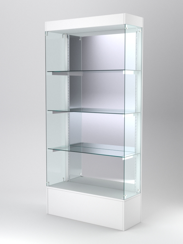 Витрина АСТЕРИЯ №119 (без дверок, задняя стенка - зеркало), Белый