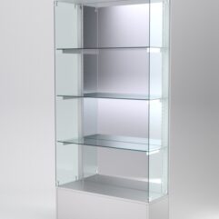 Витрина АСТЕРИЯ №119 (без дверок, задняя стенка - зеркало), Серый