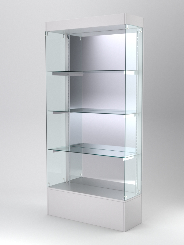 Витрина АСТЕРИЯ №119 (без дверок, задняя стенка - зеркало), Серый
