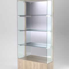 Витрина АСТЕРИЯ №119 (без дверок, задняя стенка - зеркало), Дуб Сонома