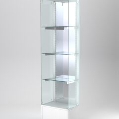 Витрина АСТЕРИЯ №120 (без дверки, задняя стенка - зеркало), Белый