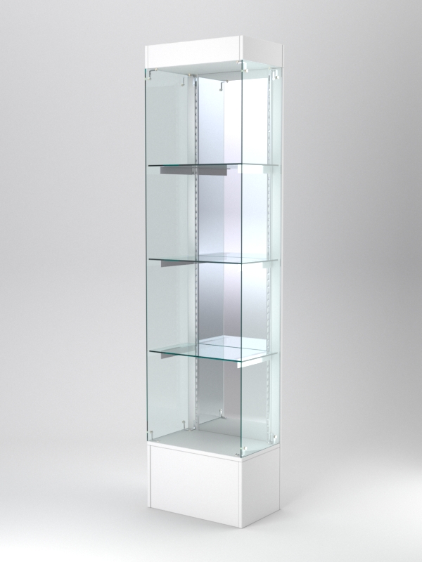 Витрина АСТЕРИЯ №120 (без дверки, задняя стенка - зеркало), Белый